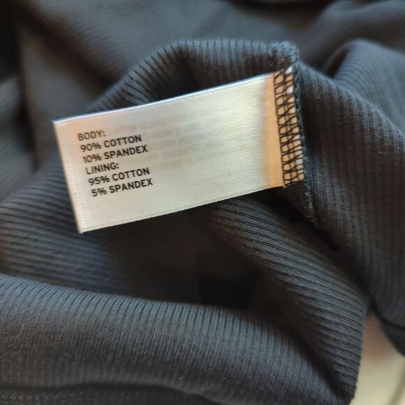 Duluth Trading Company Ribbed Tank Top Womens Large Black Shelf Bra - Picture 6 of 7